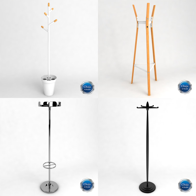 3d coat rack stand